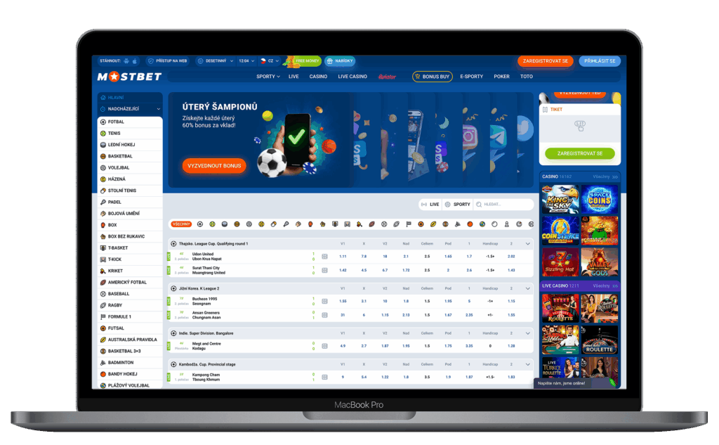 Mostbet Česko férové podmínky a bonusy
